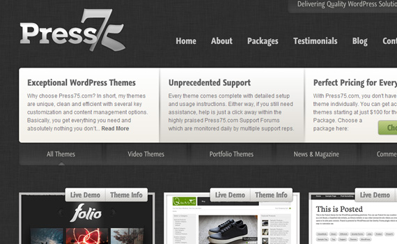 press75-marketplace für premium wordpress themes